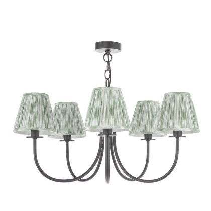 Dar Becca - 5 Light Pendant (Matt Black With Shade)
