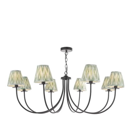 Dar Becca - 8 Light Pendant (Matt Black With Shade)