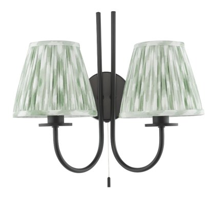 Dar Becca - 2 Light Wall Light (Matt Black With Shade)