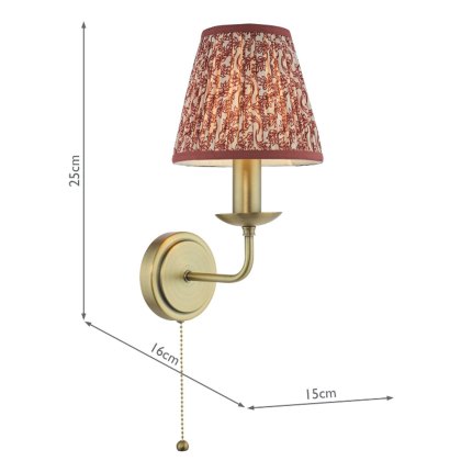 Dar Favian - Wall Light (Matt Bronze With Shade)