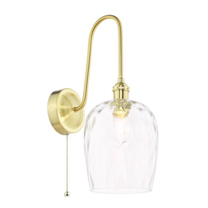 Dar - Hadano Wall Light (Natural Brass and Glass)