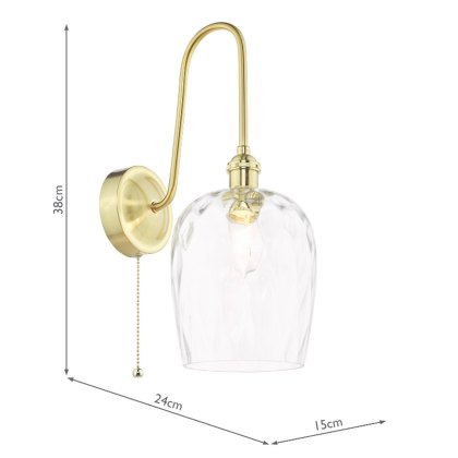 Dar Hadano - Wall Light (Natural Brass and Glass)