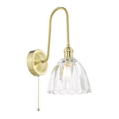 Dar - Hadano Wall Light (Natural Brass and Glass)