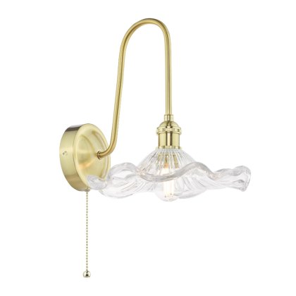 Dar - Hadano Wall Light (Natural Brass and Glass)