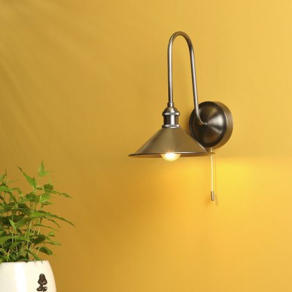 Dar Hadano - Wall Light (Antique Chrome and Aged Brass)