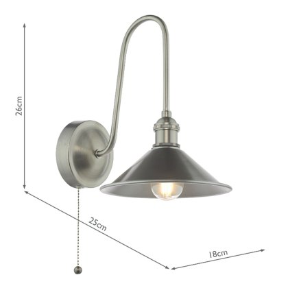 Dar Hadano - Wall Light (Antique Chrome and Antique Pewter) Dar Hadano - Wall Light (Antique Chrome and Antique Pewter)