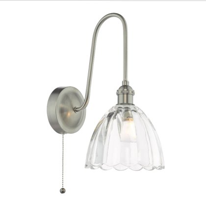 Dar Hadano - Wall Light (Antique Chrome and Glass)
