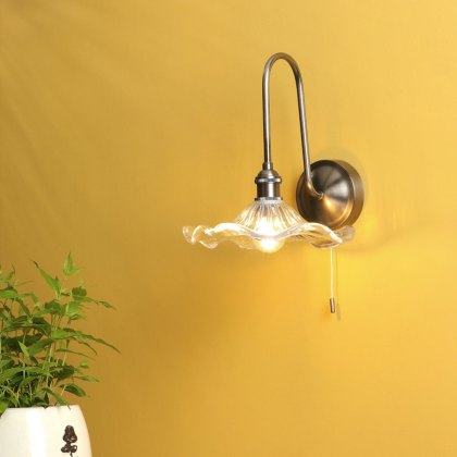 Dar Hadano - Wall Light (Antique Chrome and Glass) Dar Hadano - Wall Light (Antique Chrome and Glass)