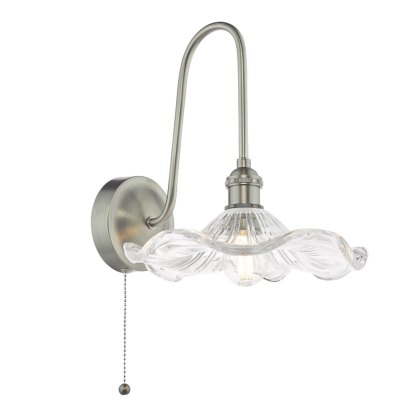 Dar Hadano - Wall Light (Antique Chrome and Glass)