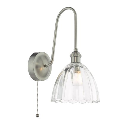 Dar Hadano - Wall Light (Antique Chrome and Glass)