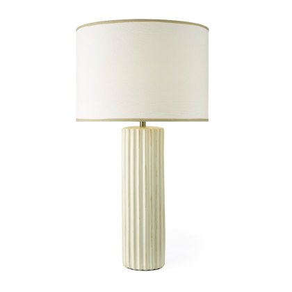 Dar Idella - White Linen Drum Shade (36cm) Dar Idella - White Linen Drum Shade (36cm)