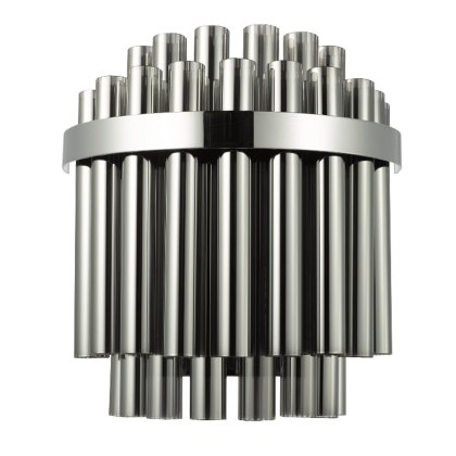 Dar Imani - 2 Light Wall Light (Polished Chrome and Smoked Ribbed Glass)