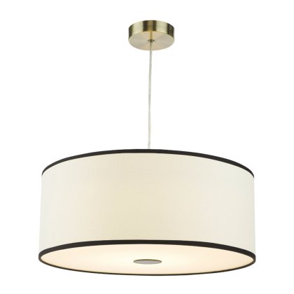 Dar - Jemima Easy Fit Pendant White and White Frosted Acrylic With Shade