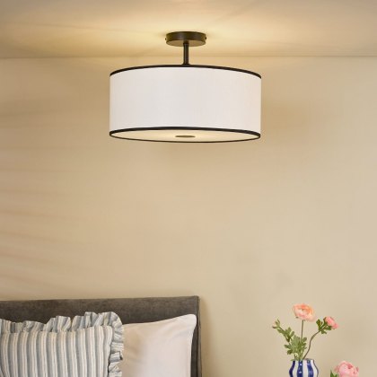 Dar - Jemima Easy Fit Pendant White and White Frosted Acrylic With Shade