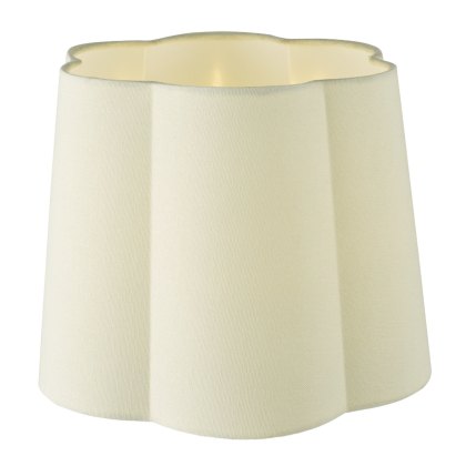Dar - Jordana Ivory Cotton Tapered Drum Shade