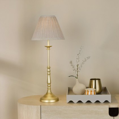 Dar Judy - Satin Gold Table Lamp With Shade