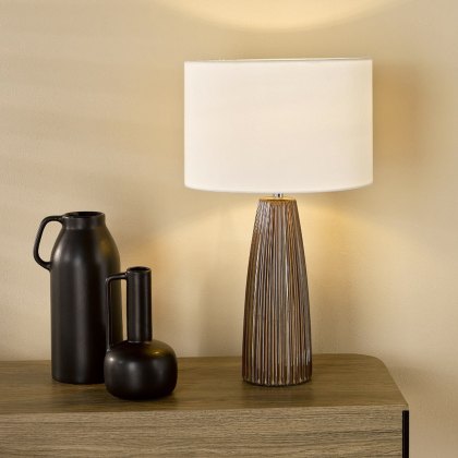 Dar - Kaulana Table Lamp (Brown With Shade)