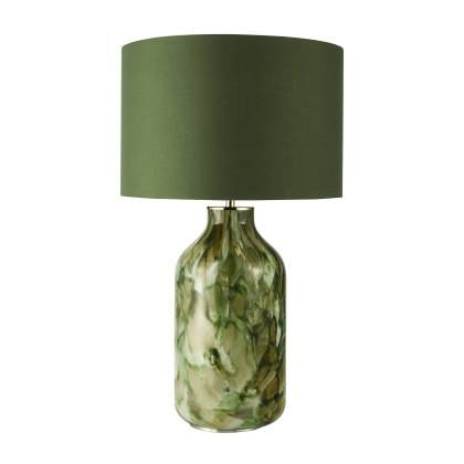 Dar - Nuria Table Lamp Green Art Glass With Shade