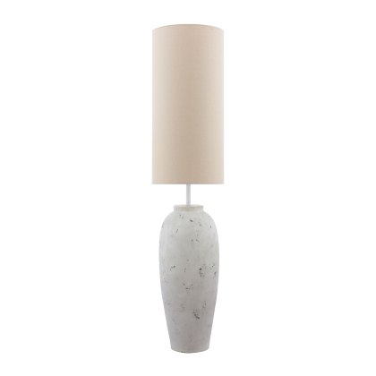 Dar - Roetta Floor Lamp White and Natural With Shade Dar - Roetta Floor Lamp White and Natural With Shade
