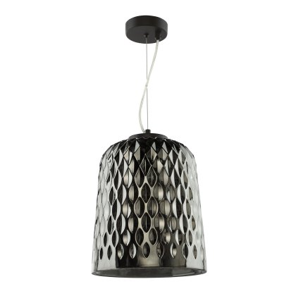 Dar - Varius Pendant Matt Black and Smoked Glass