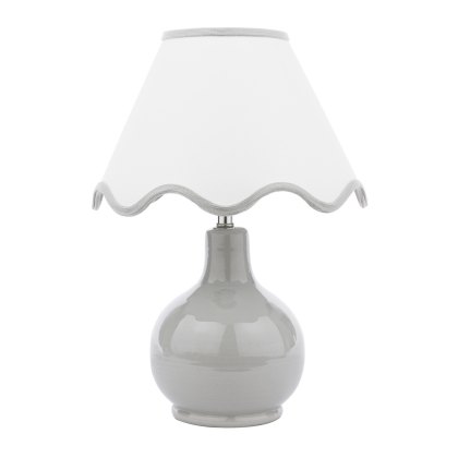 Laura Ashley - Bramhope Table Lamp (Grey Ceramic with Shade) Laura Ashley - Bramhope Table Lamp (Grey Ceramic with Shade)