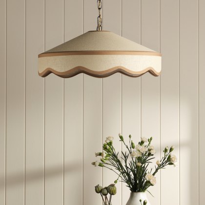 Laura Ashley - Buckenham 1 Light Pendant (Rattan)