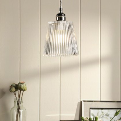 Laura Ashley - Callaghan Pendant (Polished Nickel) Laura Ashley - Callaghan Pendant (Polished Nickel)