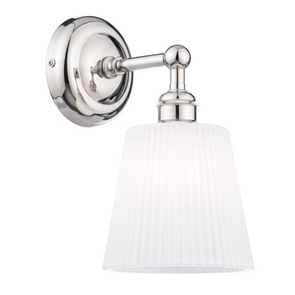 Laura Ashley - Callaghan Wall Light (Polished Nickel and Glass)