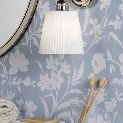 Laura Ashley - Callaghan Wall Light (Polished Nickel and Glass)