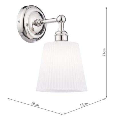 Laura Ashley - Callaghan Wall Light (Polished Nickel and Glass)