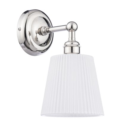 Laura Ashley - Callaghan Wall Light (Polished Nickel and Glass)