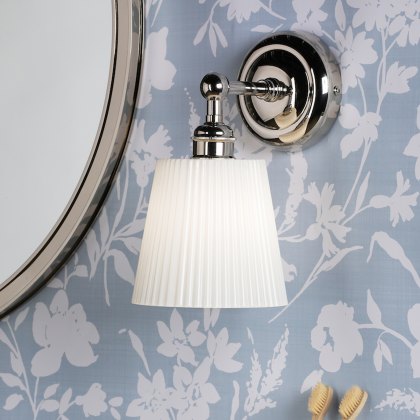 Laura Ashley - Callaghan Wall Light (Polished Nickel and Glass)