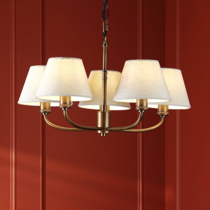 Laura Ashley - Denston 5 Light Pendant (Antique Bronze)