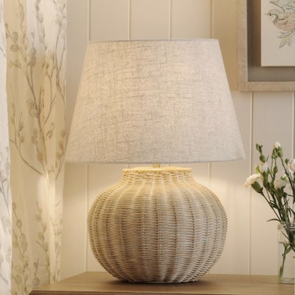 Laura Ashley - Fernhill Large Rattan Table Lamp