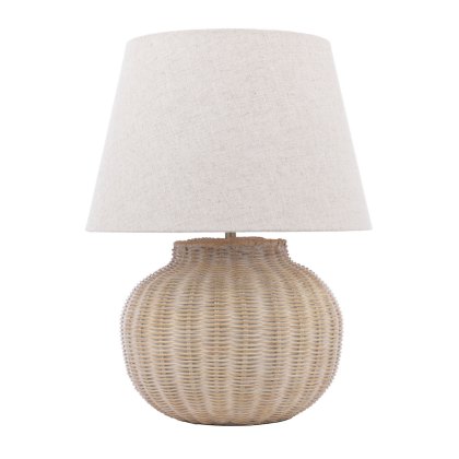 Laura Ashley - Fernhill Large Rattan Table Lamp with Shade