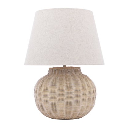 Laura Ashley - Fernhill Large Rattan Table Lamp with Shade