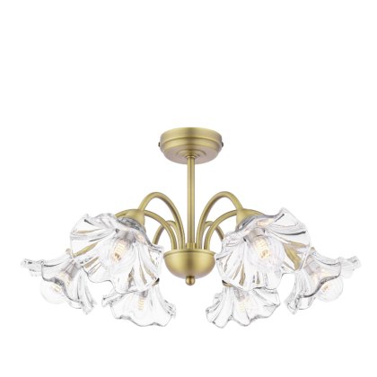 Laura Ashley - Kerswell Semi-Flush Light (Matt Antique Brass) Laura Ashley - Kerswell Semi-Flush Light (Matt Antique Brass)