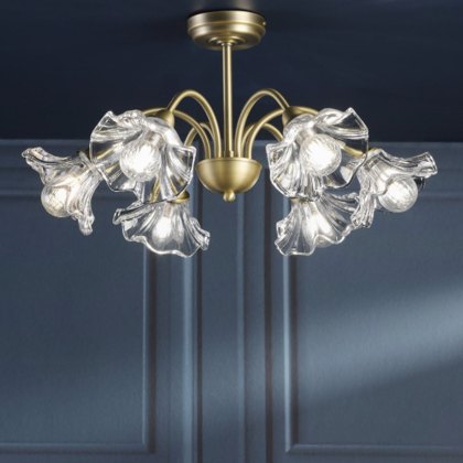 Laura Ashley - Kerswell Semi-Flush Light (Matt Antique Brass) Laura Ashley - Kerswell Semi-Flush Light (Matt Antique Brass)