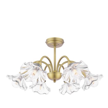 Laura Ashley - Kerswell Semi-Flush Light (Matt Antique Brass)