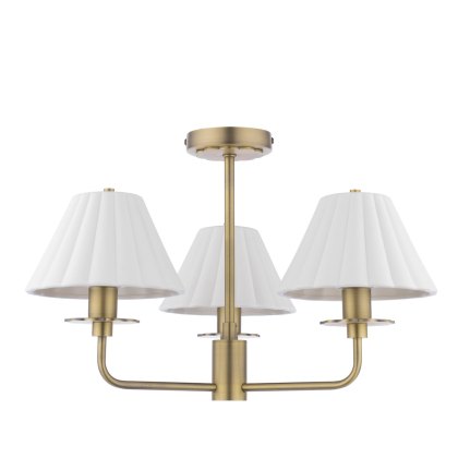 Laura Ashley - Mixbury Semi-Flush Light (Matt Antique Brass)