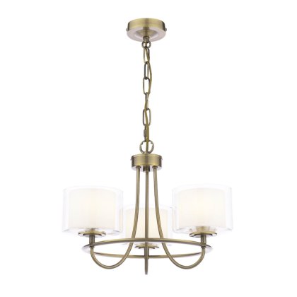 Laura Ashley - Southwell Chandelier (Antique Brass and Opal Glass)