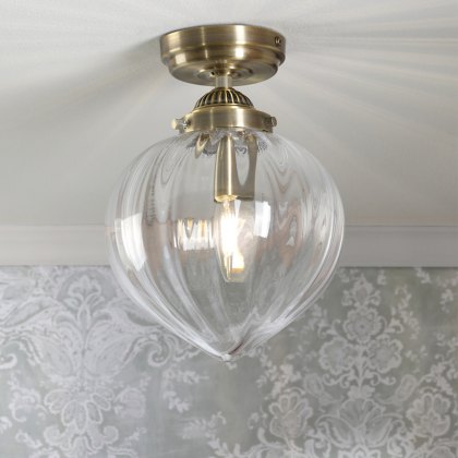 Laura Ashley - Whitham Ceiling Light (Matt Antique Brass)