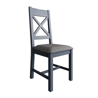 Glamorgan - Dining Chair (Grey Check Fabric)