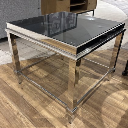 Janis - Lamp Table (Blue/Grey Glass Top)