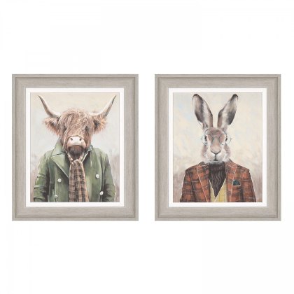 Hartley and Angus S/2 - Framed Canvas