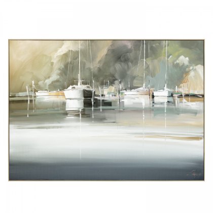 Marina Morning - Framed Canvas