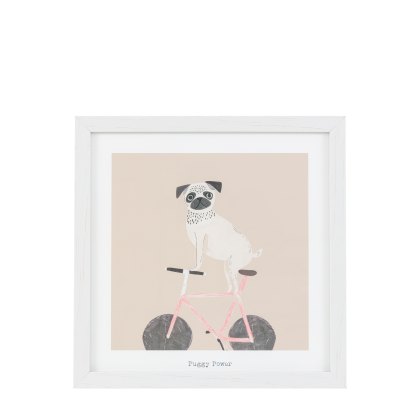 Puggy Power - Framed Art