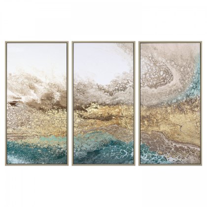 Serene Triptych - Framed Canvas