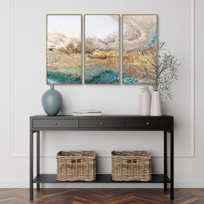 Serene Triptych - Framed Canvas