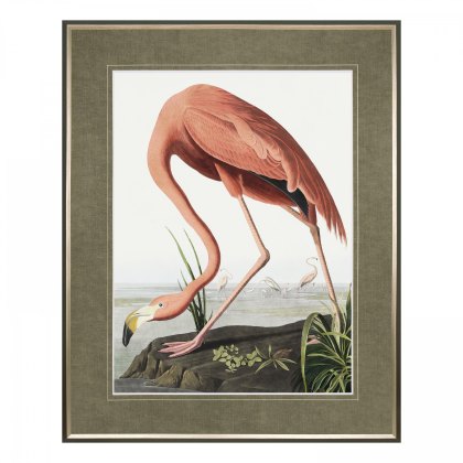 Vintage Flamingo - Framed Art
